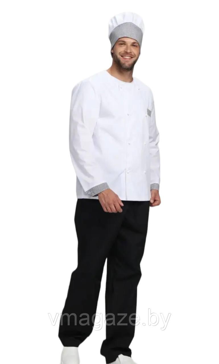 Комплект шеф-повара, унисекс (цвет бело-черный) - фото 4 - id-p211720822
