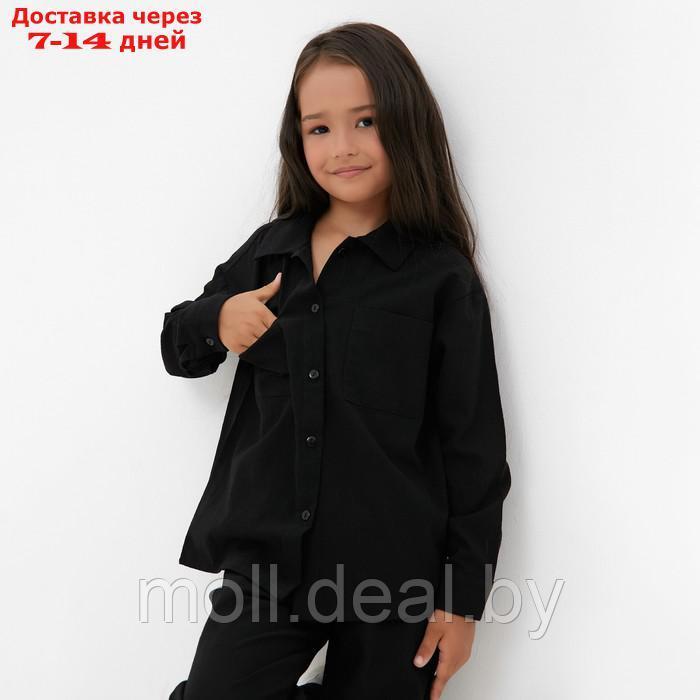 Костюм (рубашка и брюки) детский KAFTAN "Лен", р.30 (98-104 см) черный - фото 6 - id-p211706336