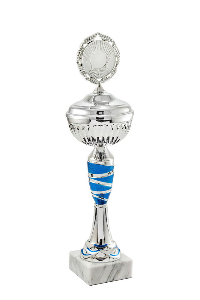 Кубок "Волна" с крышкой на мраморной подставке , высота 40 см, чаша 10 см    арт.022-280-100 КС100