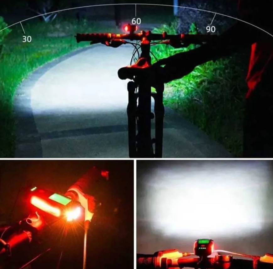Умный велосипедный фонарь Bicycle Lamp Function King AS0808 (фара, сигнал, сигнализация, спидометр, дистанция - фото 3 - id-p209927992