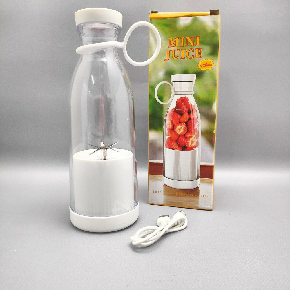Портативный ручной бутылка-блендер для смузи Mini JuiceА-578, 420 ml Зеленый - фото 6 - id-p209507875