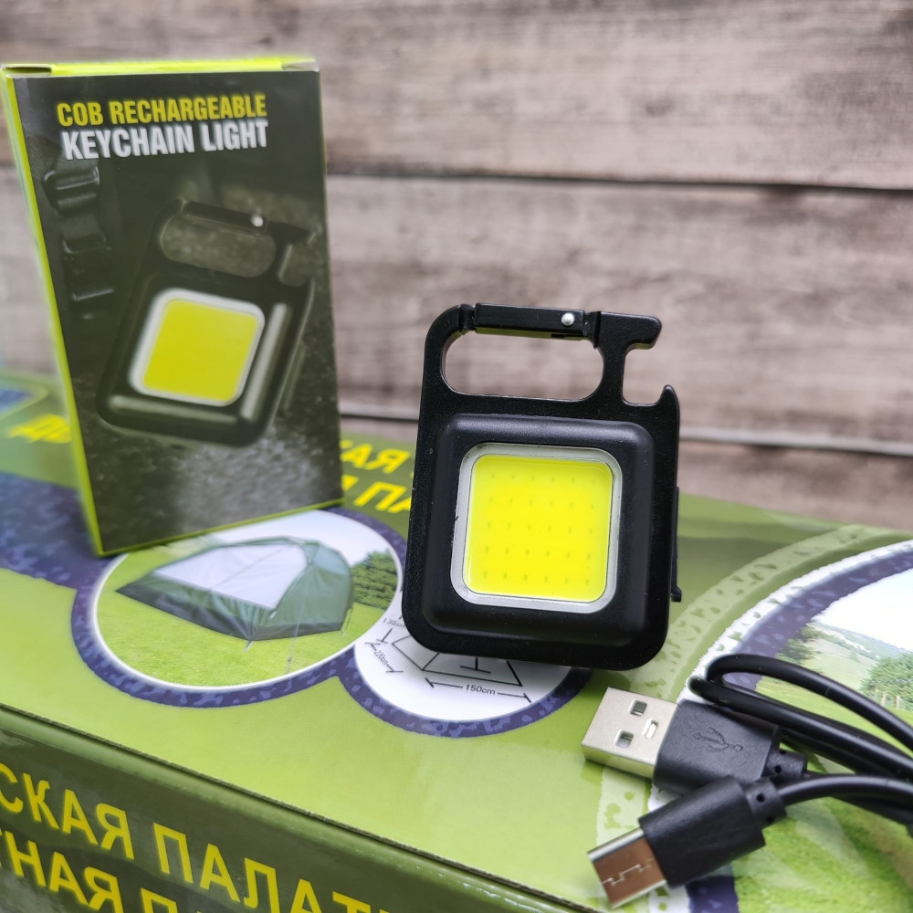 Фонарь - брелок аккумуляторный Keychain Light 5W (30 Led, 4 режима работы), магнит / карабин - фото 5 - id-p188178987