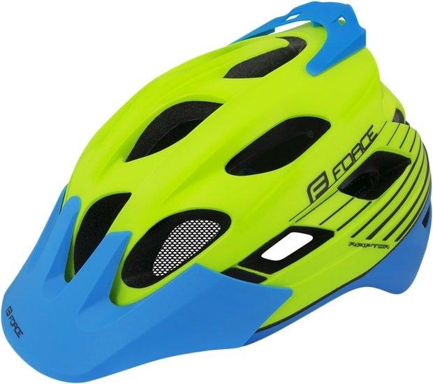 Cпортивный шлем Force Raptor MTB L/XL (салатовый/синий) - фото 1 - id-p210512452