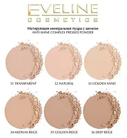 EVELINE Матир.минерал.пудра с шелком №35 GOLDEN BEIGE 14г