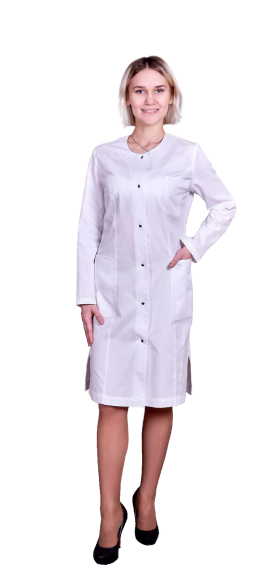 Халат медицинский женский модель "003-012", белый - фото 1 - id-p211729410