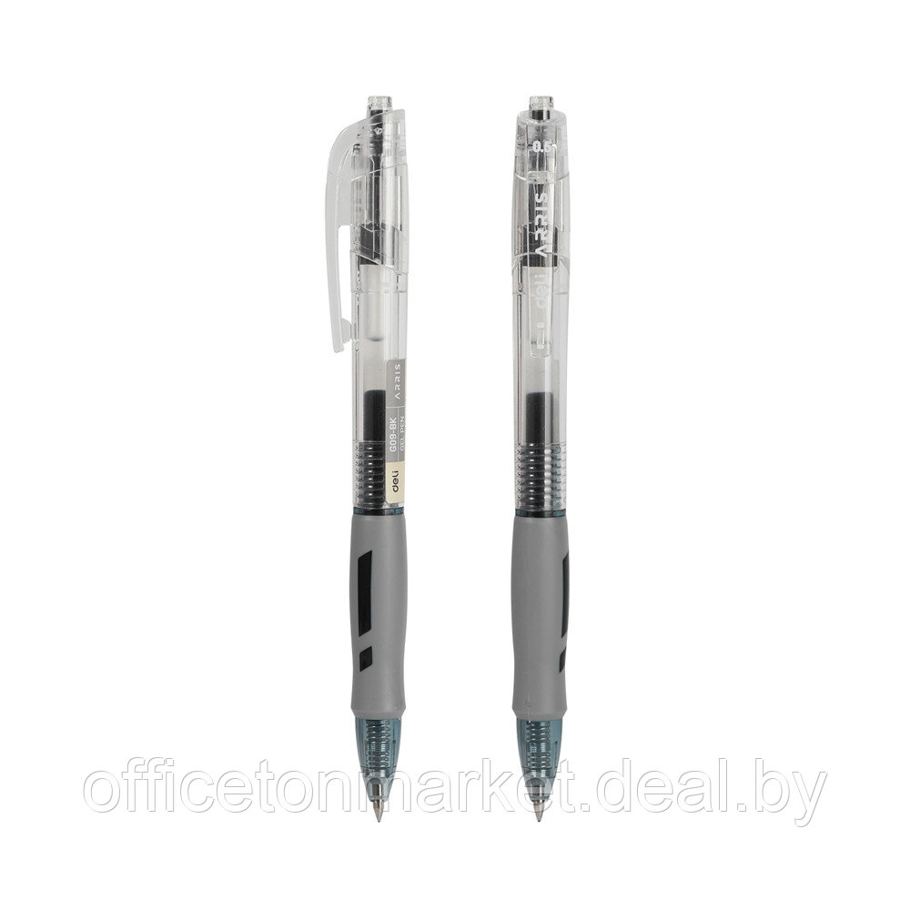 Ручка роллер "Arris", 0.5 мм, прозрачный, стерж. черный - фото 2 - id-p211738550