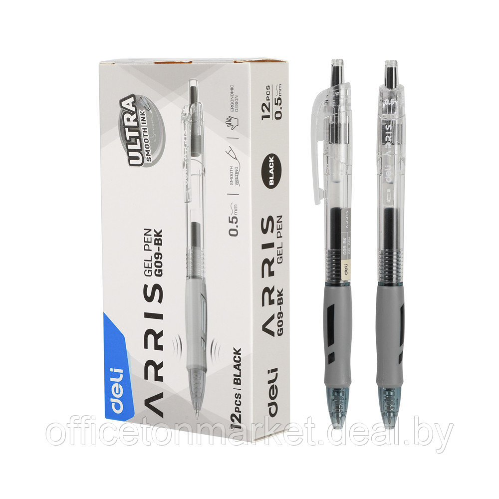 Ручка роллер "Arris", 0.5 мм, прозрачный, стерж. черный - фото 3 - id-p211738550