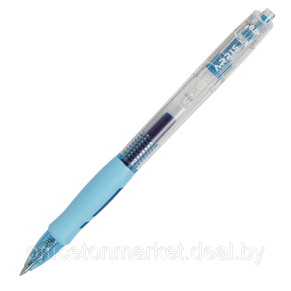 Ручка роллер "Arris", 0.5 мм, прозрачный, стерж. синий - фото 1 - id-p211738554