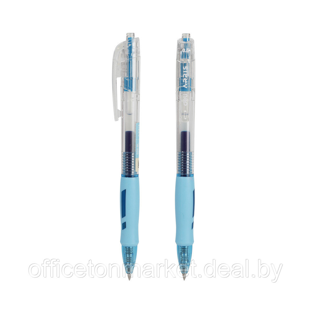 Ручка роллер "Arris", 0.5 мм, прозрачный, стерж. синий - фото 2 - id-p211738554