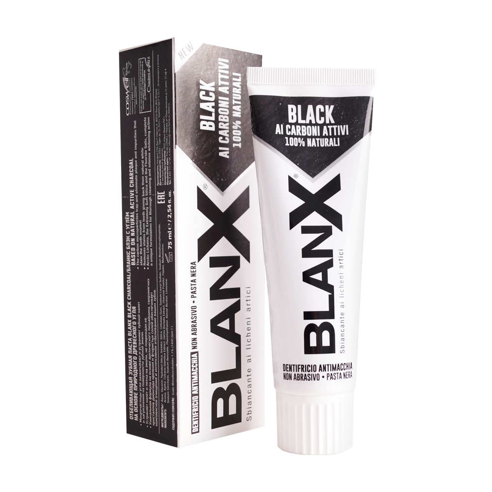 Зубная паста BlanX Black Charcoal 75 мл