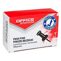 Иглы-кнопки Office products "Пешки", 100 шт, ассорти