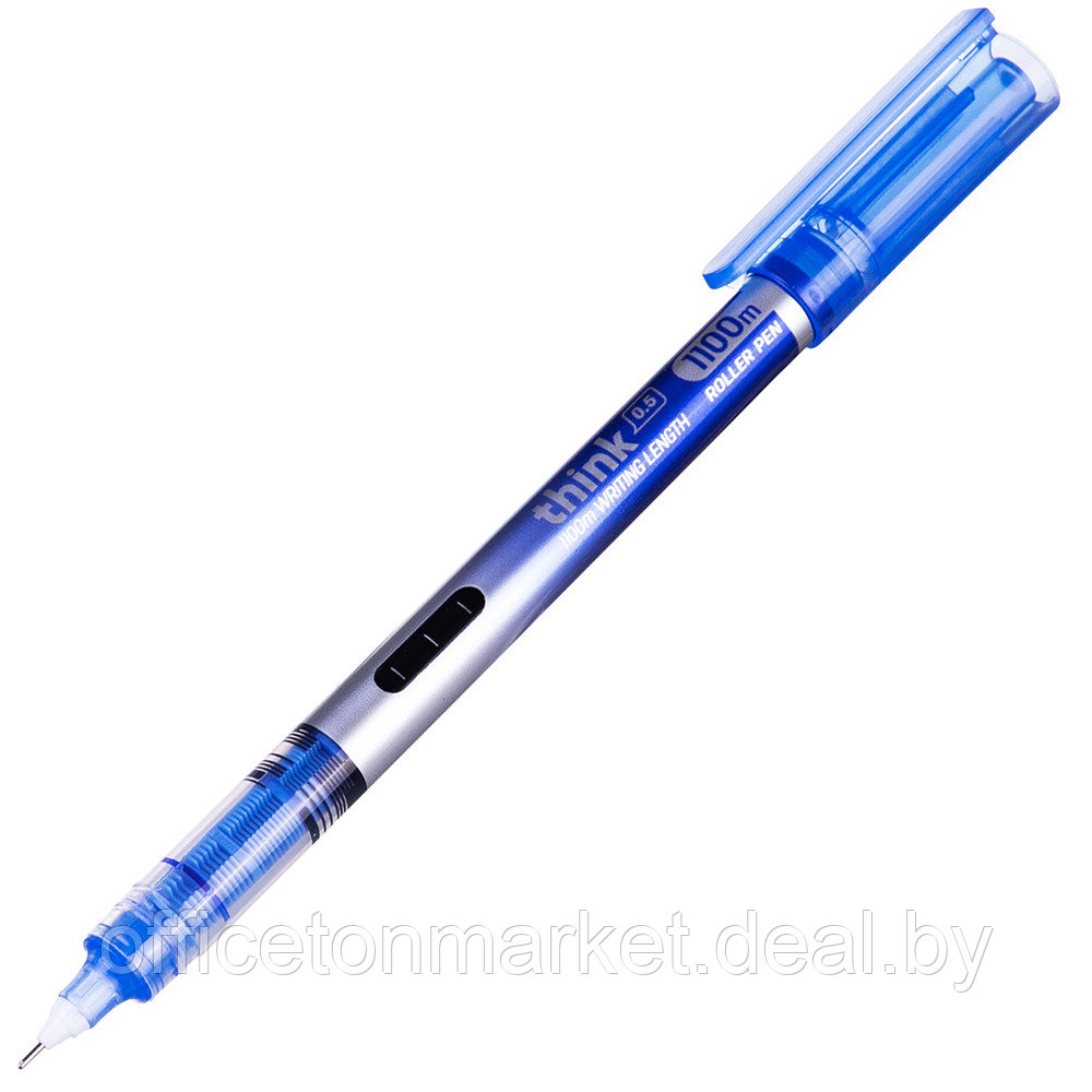 Ручка-роллер "Think", 0.5 мм, синий, стерж. синий - фото 1 - id-p211738330