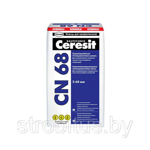 Самонивелирующая смесь Ceresit CN 68(25кг)(3-60мм толщ.) - фото 1 - id-p30107012