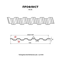 Профнастил для кровли НС-35 х1060 - A,B глянец Стандарт 0,70мм