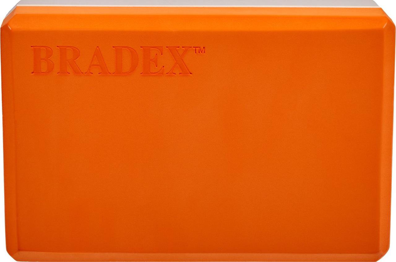 Блок для йоги Bradex SF 0731, оранжевый/серый - фото 3 - id-p211797679