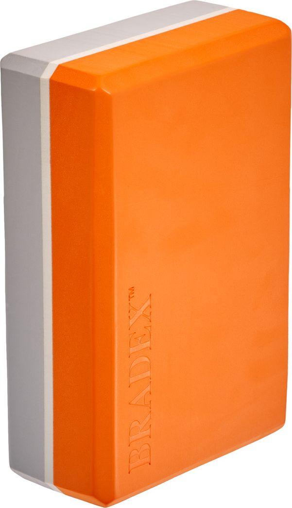 Блок для йоги Bradex SF 0731, оранжевый/серый - фото 5 - id-p211797679