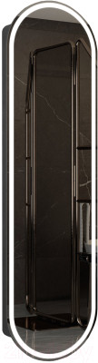 Шкаф с зеркалом для ванной Континент Elmage Black Led 45x160 - фото 3 - id-p211790652