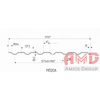 Профнастил для забора МП-20 Stalcolor А, В, R матовый Элит ArcticMat 0,50мм