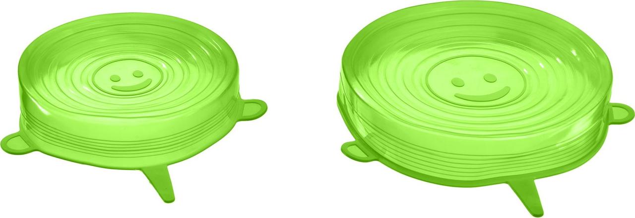 Набор универсальных растягивающихся крышек, 6 шт., силикон, зеленый - фото 4 - id-p211797756