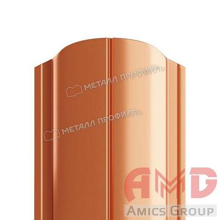 Штакетник металлический МП ELLIPSE 19х126 медный глянец АГНЕТА (AGNETA®) 0,50мм, фото 2