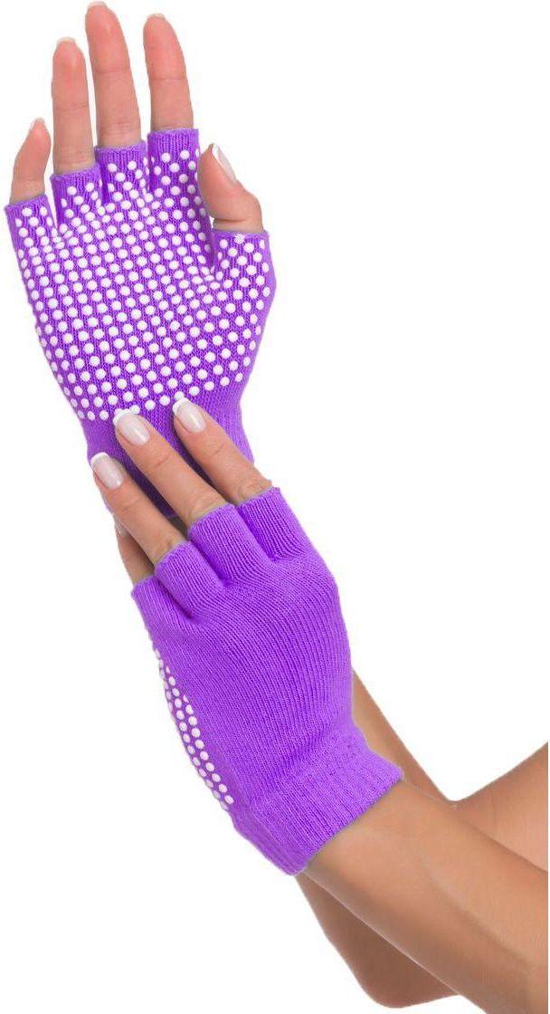 Перчатки противоскользящие для занятий йогой, фиолетовые - фото 2 - id-p211797871