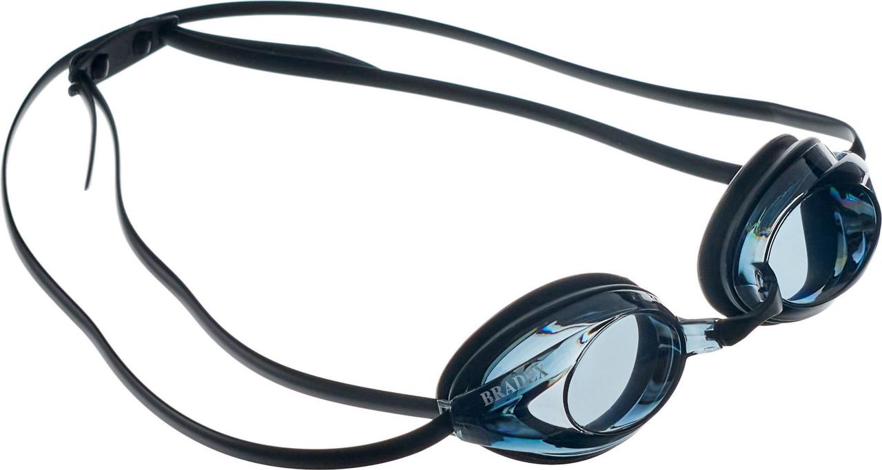 Очки для плавания, серия "Спорт", черные, цвет линзы - серый