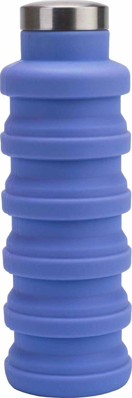 Бутылка для воды силиконовая складная с крышкой, 500 мл, фиолетовая - фото 3 - id-p211798206