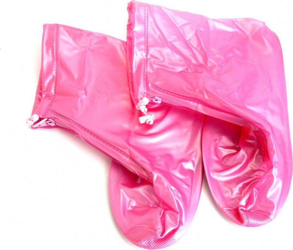 Чехлы грязезащитные для женской обуви без каблука, размер M, цвет розовый - фото 2 - id-p211798211