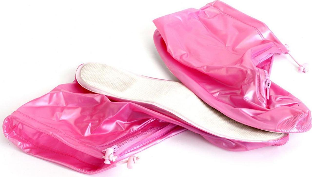 Чехлы грязезащитные для женской обуви без каблука, размер M, цвет розовый - фото 5 - id-p211798211