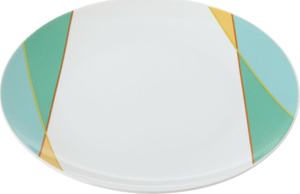 Тарелка обеденная d24см, Parallels, фарфор, разноцветный - фото 1 - id-p211798283