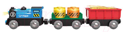 Поезд игрушечный Hape Товарный поезд на батарейках / E3720-HP - фото 1 - id-p211821096