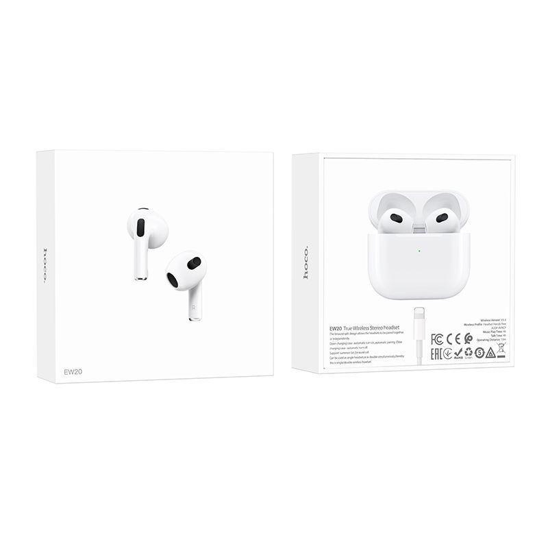 Беспроводные наушники HOCO EW20 TRUE WIRELESS STEREO HEADSET, 767615 WHITE - фото 6 - id-p211848220