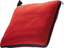 Плед-подушка красного цвета для нанесения логотипа