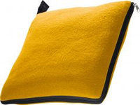 Плед-подушка желтого цвета для нанесения логотипа