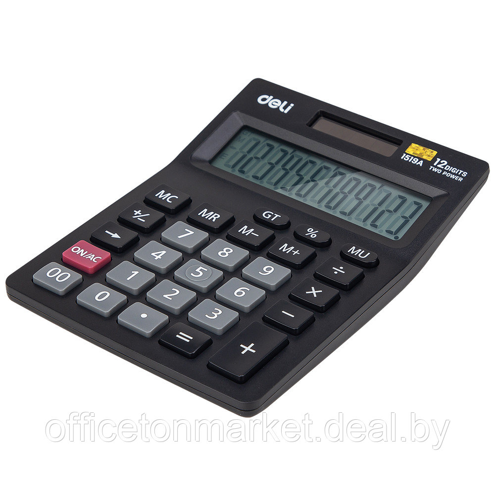 Калькулятор настольный Deli Core "1519A", 12-разрядный, черный - фото 2 - id-p211738339