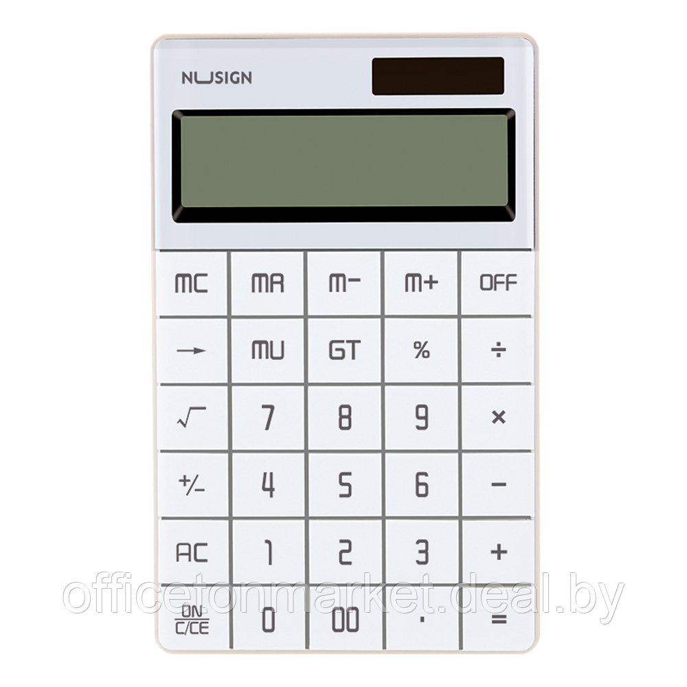 Калькулятор настольный Deli "NS041", 12-разрядный, белый - фото 1 - id-p211738346