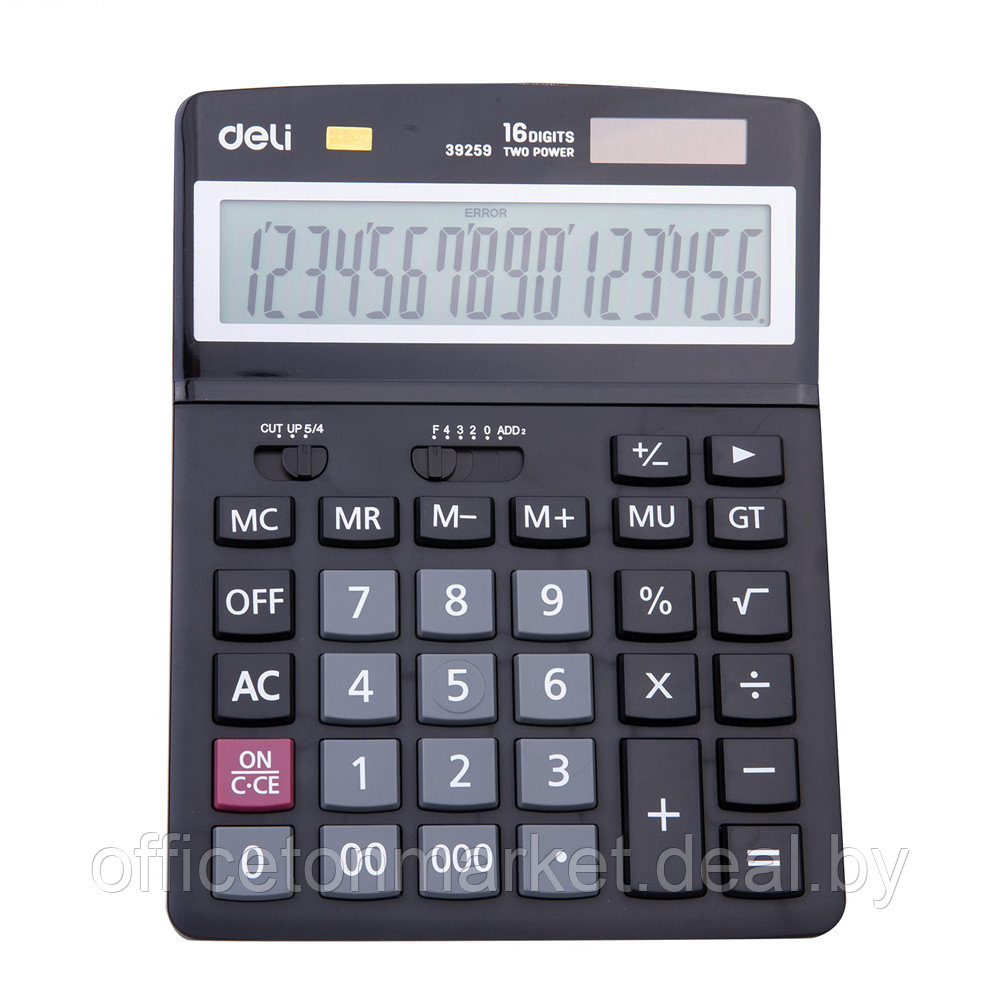 Калькулятор настольный Deli "39259", 16-разрядный, черный - фото 1 - id-p211738349