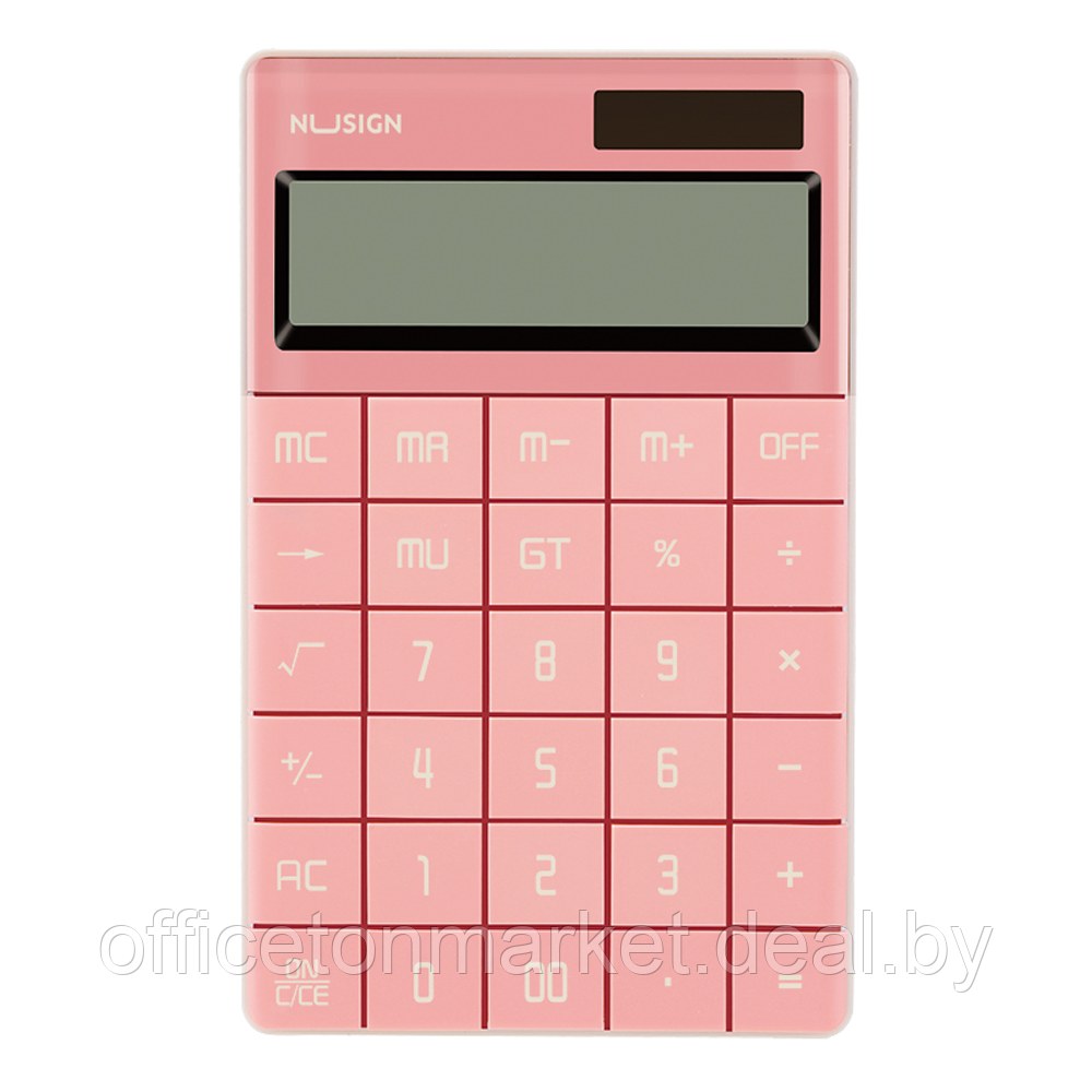 Калькулятор настольный Deli "NS041", 12-разрядный, светло-красный - фото 1 - id-p211738351