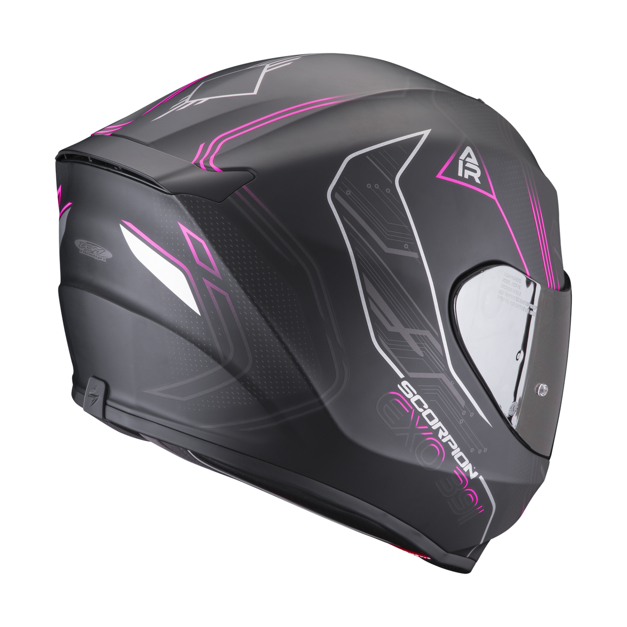 Шлем SCORPIONEXO EXO-391 SPADA Matt Black-Pink XS (53-54) - фото 3 - id-p211482895