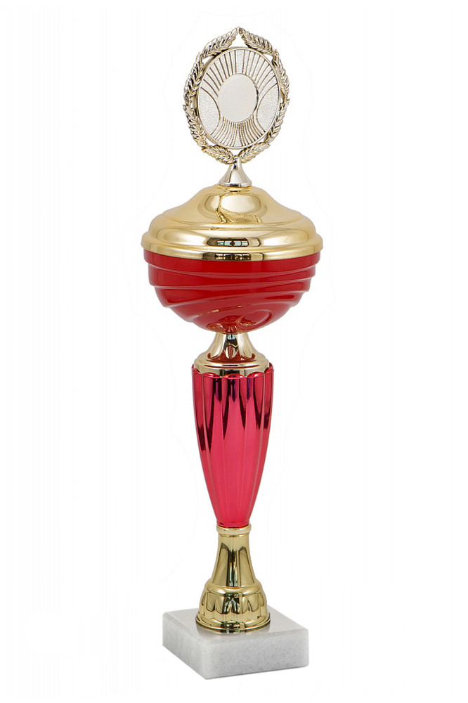 Кубок "Кармен" с крышкой на мраморной подставке , высота 33 см, чаша 8 см    арт.023-210-80 КЗ80