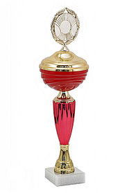 Кубок "Кармен" с крышкой на мраморной подставке , высота 36 см, чаша 10 см    арт.023-240-100 КЗ100