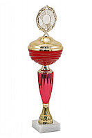 Кубок "Кармен" с крышкой на мраморной подставке , высота 38 см, чаша 10 см арт.023-260-100 КЗ100