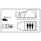 Палатка туристическая ACAMPER MONSUN 3-местная 3000 мм/ст фиолетовый, фото 2