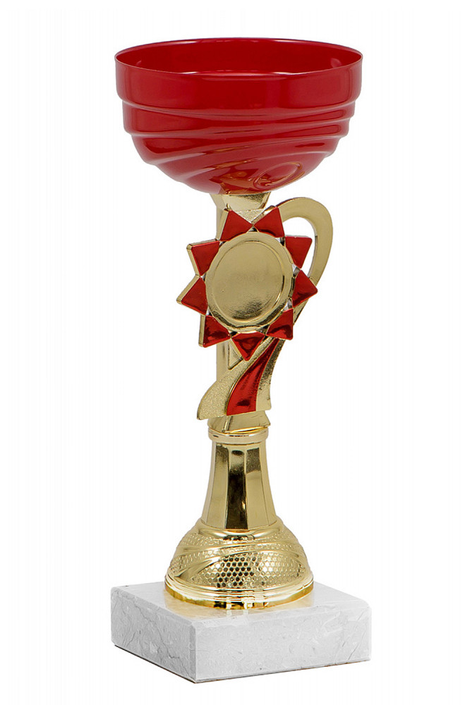 Кубок "Алая роза" на мраморной подставке , высота 20 см, чаша 85 см арт. 025-200-80