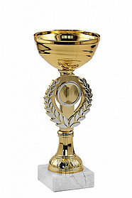 Кубок "Удача" на мраморной подставке , высота 18 см, чаша 8 см арт. 027-180-80