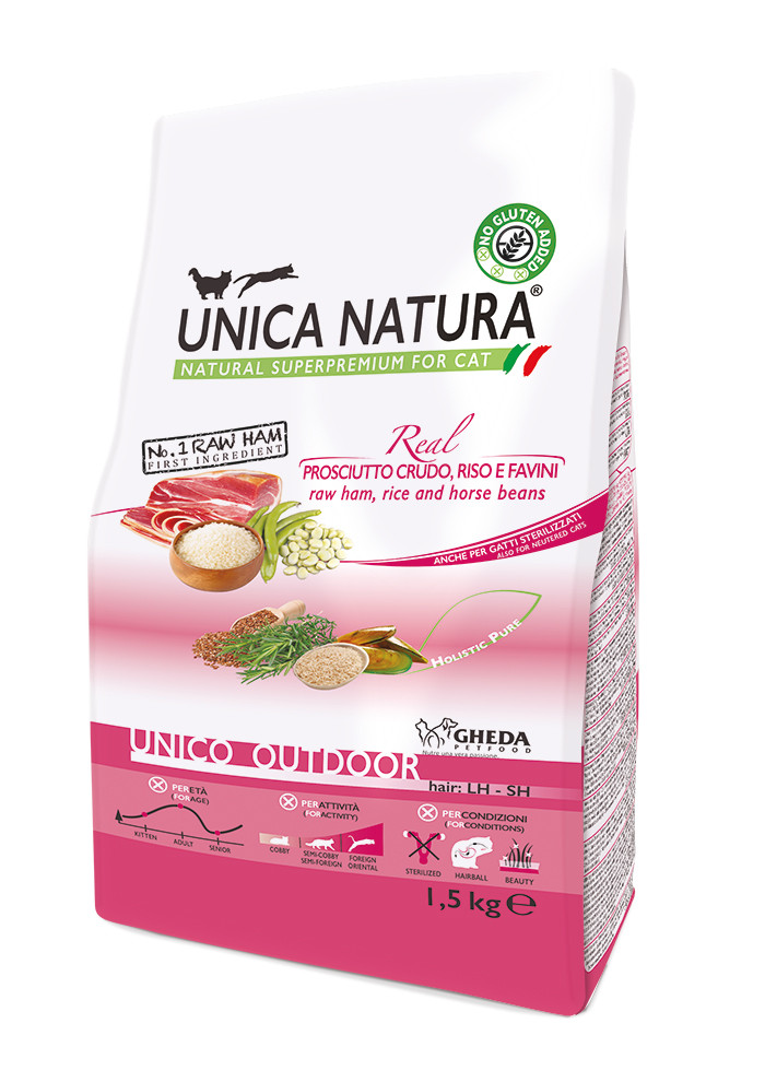 Unica Natura Unico Outdoor (ветчина, рис, бобы), 1,5 кг - фото 1 - id-p211889471