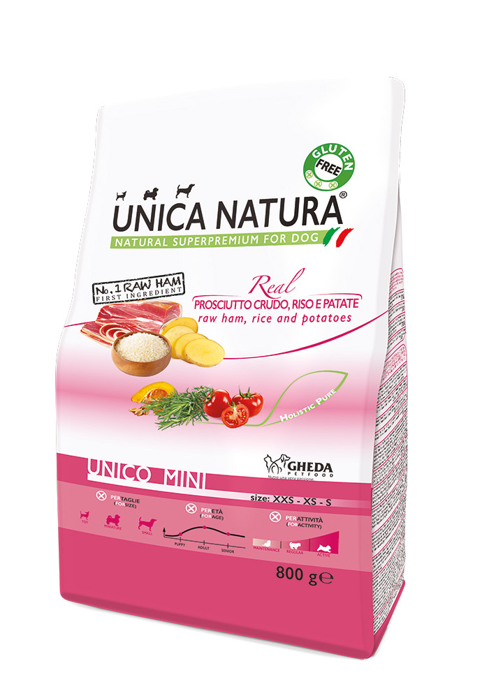 Unica Natura Unico Mini (ветчина, рис, картофель), 800 гр - фото 1 - id-p211889480