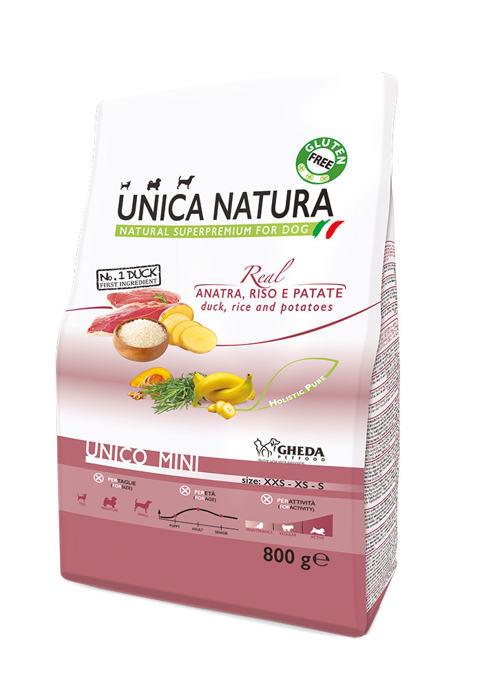 Unica Natura Unico Mini (утка, рис и картофель), 800 гр - фото 1 - id-p211889485