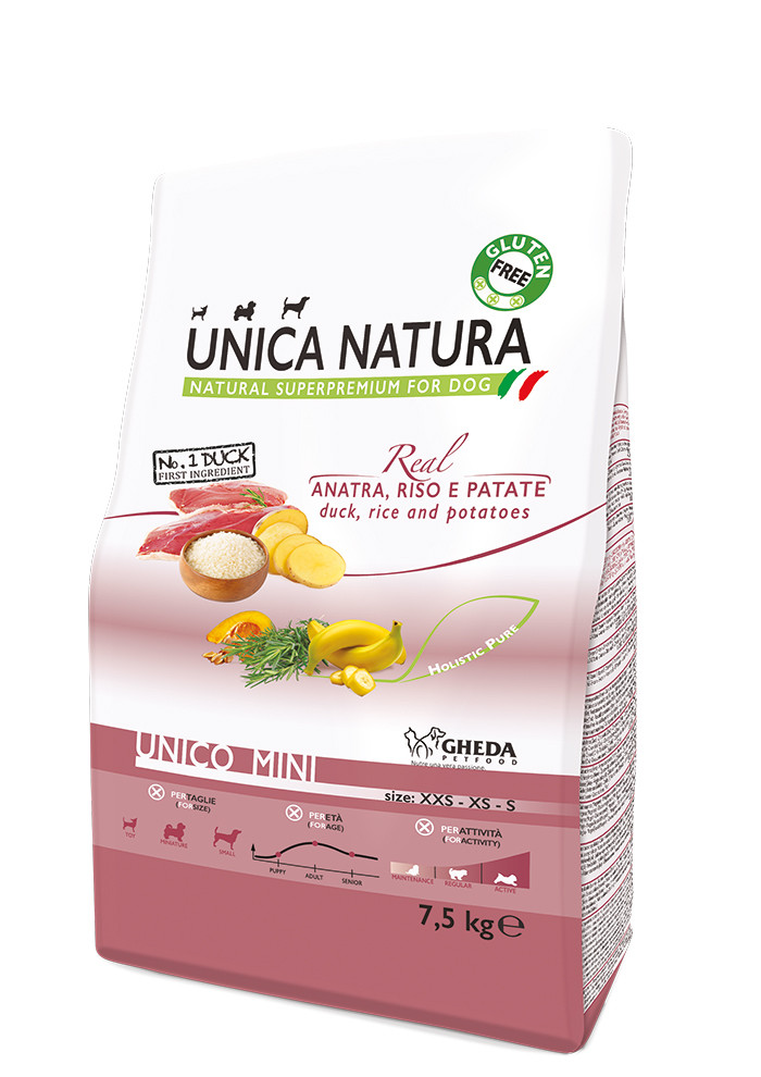 Unica Natura Unico Mini (утка, рис и картофель), 7,5 кг - фото 1 - id-p211889487