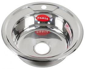 FABIA 4904 Мойка врезная круглая, d = 49 см, из нержавеющей стали, толщина 0,4 мм, глубина 160 мм, без
